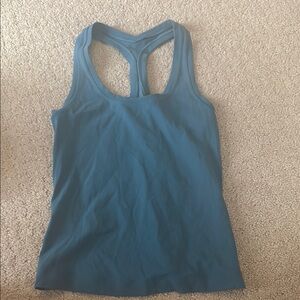 Lululemon Athletica Blue Fitted Sleeveless Tank Top